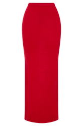 Elise Knit Maxi Skirt - Red